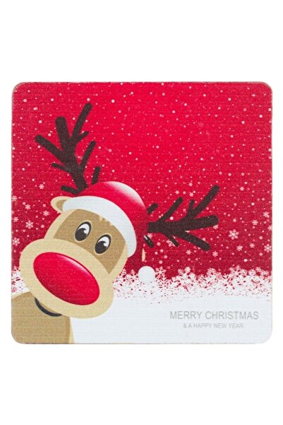 OEM Christmas MDF coaster with deer 11x11 cm