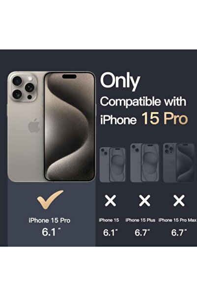 GREEN-Y Magnetic case for iPhone 15 Pro - Anti-scratch protective cover with MagSafe wireless charging support - Clear