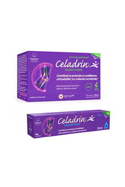 Barny's® Premium Quality Package 1 box Celadrin™ Extract Forte, 60 capsules and 1 box Celadrin™ Ointment Forte, 40 grams