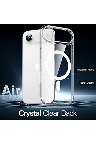 GREEN-Y Magnetic case for iPhone 17 Air - Scratch-resistant protective cover with MagSafe wireless charging support - Clear