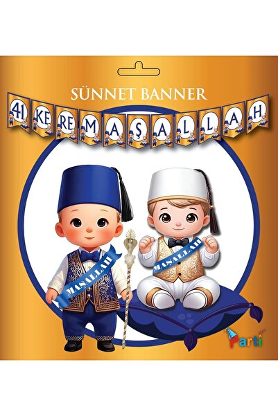 GenelTedarik Sünnet Kutlama Seti Sünnetimize Hoş Geldiniz Yazısı Flama Sünnet...
