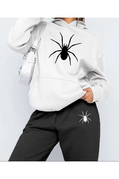 LAVİTTA طقم بدلة رياضية سبايدر مطبوع بلونين