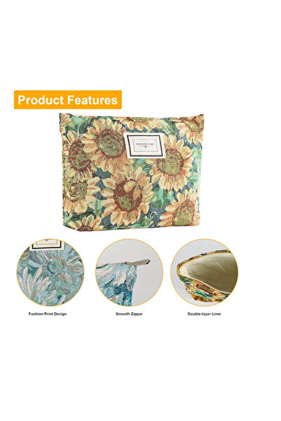 OEM Set of 2 cosmetic bags, 24 x 6 x 21 cm, polyester, multicolor