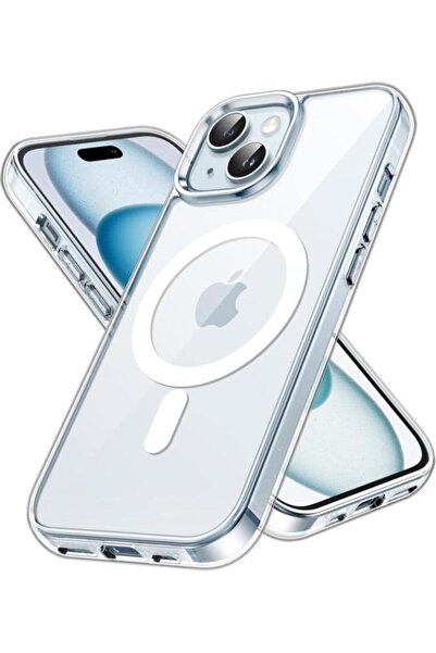 GREEN-Y Magnetic case for iPhone 15 - Anti-scratch protective cover with MagSafe wireless charging support - Clear