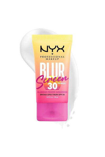 Attention Care برايمر مكياج بلور سكرين بروفيشنال من إن واي إكس، بعامل حماية من الشمس 30، 3 في 1، نباتي، بدون طبقة بيضاء