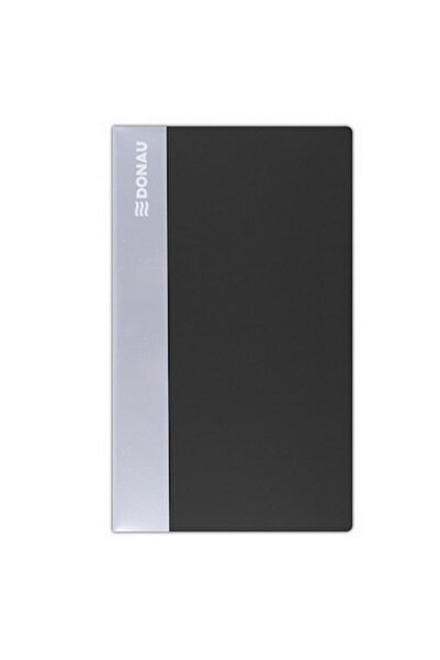 donau Business card binder, 240 cards, black,