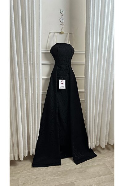 Onila فستان اسود بدوان اكمام علاقي