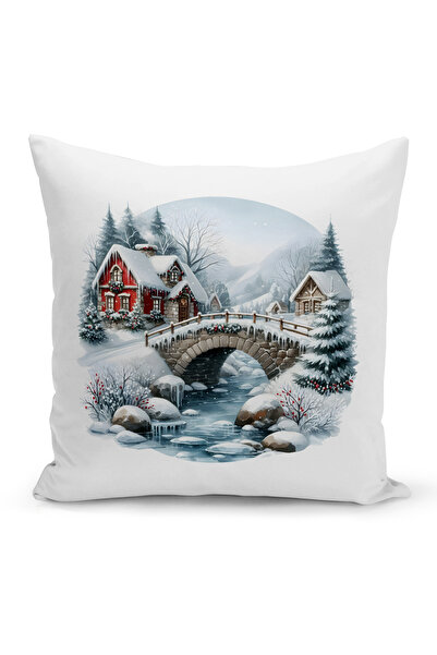 Bertille Home Новогодишна серия Двустранна калъфка за възглавница с цифров пе...