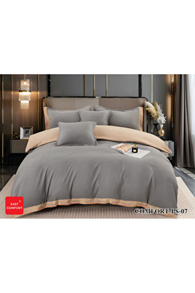 FIONNA.RO Superior Fine Cotton Bed Linen 6 Pieces - Light Grey
