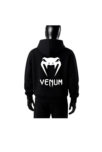 Hunors Sportswear & Company سترة فينوم مطبوع للجنسين موديل قطن بغطاء رأس