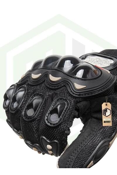 LEIDORY Motorcycle Blue 3 Seasons Protected Anti-Slip Elastic Fabric Cycling Motor Gloves