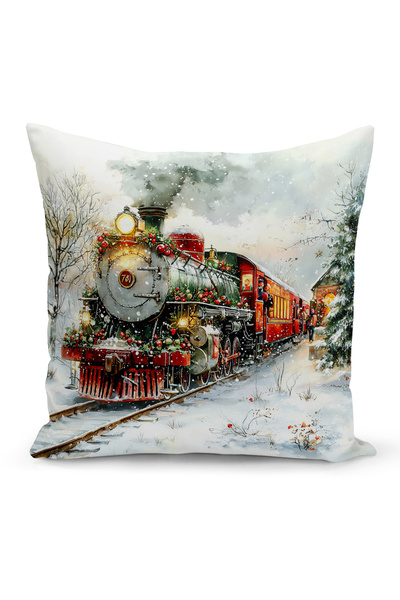 Bertille Home Новогодишна серия Двустранна калъфка за възглавница с цифров пе...