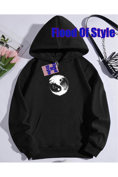 Flood Of Style Суитшърт с качулка Ying Yang