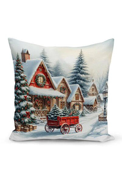 Bertille Home Новогодишна серия Двустранна калъфка за възглавница с цифров пе...