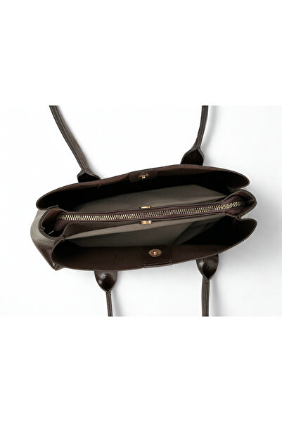 yako Mabel Faux Leather Women's Shoulder Bag with Inner Lining and Zipper, Three Compartments – Stylish & Convenient (30×17×12 cm)