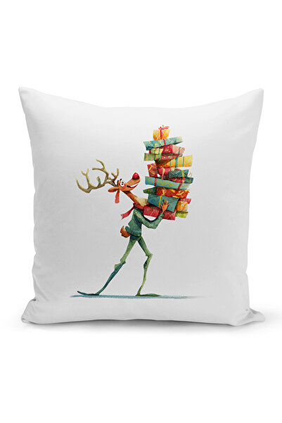 Bertille Home New Year Series Double Sided Digital Printed Throw Pillow Case (Christmas Christmas Cushion Cover)