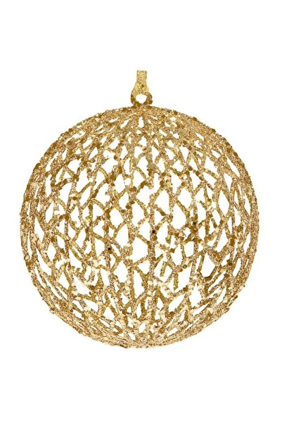 OEM Glob de Crăciun perforat auriu, 15 cm