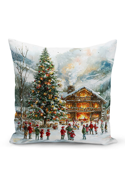 Bertille Home New Year Series Double Sided Digital Printed Throw Pillow Case (Christmas Christmas Cushion Cover)