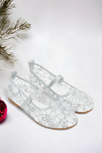 Ponchiq Gray Floral Girl's Ballerina Ballet