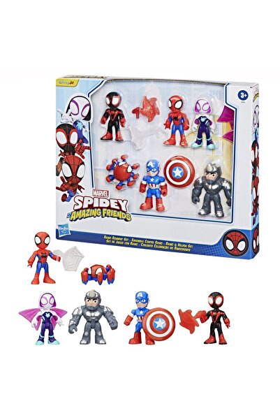 Marvel Set of 5 Spidey and His Amazing Friends figurines, 10 cm, Multicolor