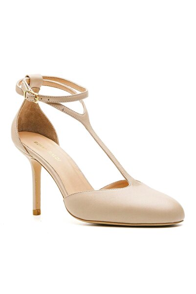 Sofia Baldi Emba Beige Genuine Leather Women's Stiletto & Evening Dress