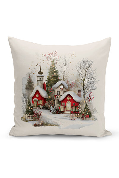 Bertille Home Новогодишна серия Двустранна калъфка за възглавница с цифров пе...