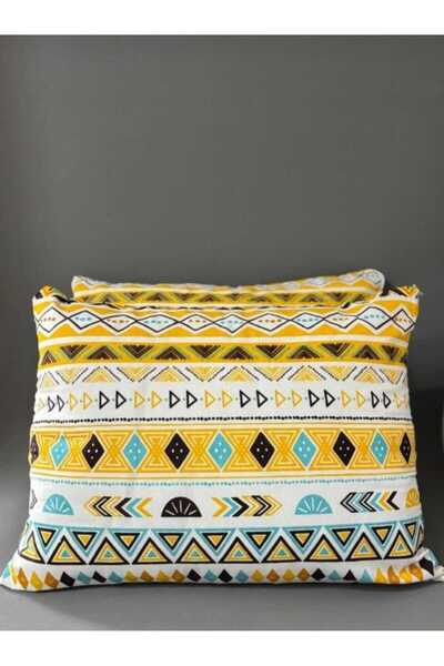 karanihome غطاء وسادة منقوش [مع سحاب] 50×70 سم