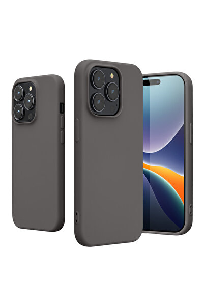 KWmobile Case for Apple iPhone 14 Pro, Silicone, Gray, 59081.155