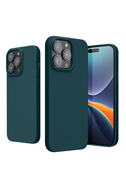 KWmobile Case for Apple iPhone 14 Pro Max, Silicone, Green, 59078.57