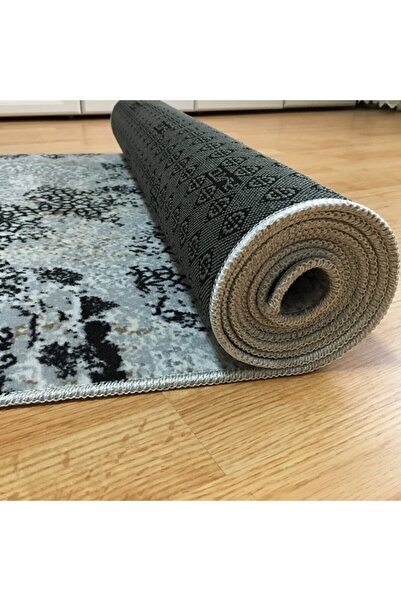 OEM Anti-Slip Rug with Grey Shades, Vintage, Polyester, 60 x 240 cm