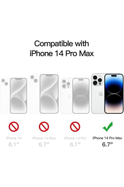 GREEN-Y Magnetic case for iPhone 14 Pro Max - Anti-scratch protective cover with MagSafe wireless charging support - Clear