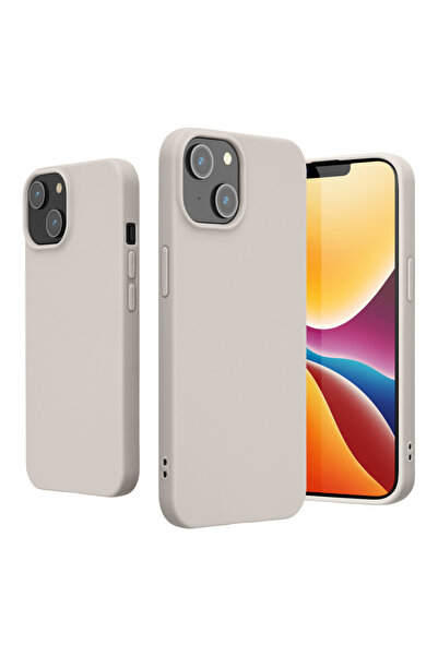 KWmobile Case for Apple iPhone 14, Silicone, Gray, 59075.96