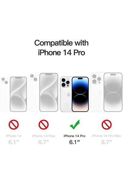 GREEN-Y Magnetic case for iPhone 14 Pro - Anti-scratch protective cover with MagSafe wireless charging support - Clear