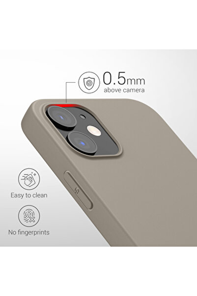 KWmobile Case for Apple iPhone 12/iPhone 12 Pro, Silicone, Gray, 53938.16