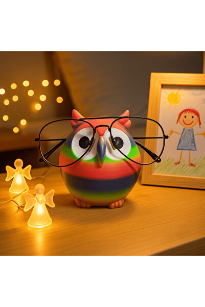 Three Dittle Birds Suport pentru ochelari Owl – Organizator de birou Suport d...