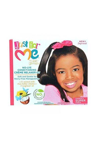 Just for Me No-Lye Conditioning Relaxer Straightening Cream Kit 8 grams