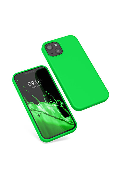 KWmobile Case for Apple iPhone 13, Silicone, Green, 55878.44