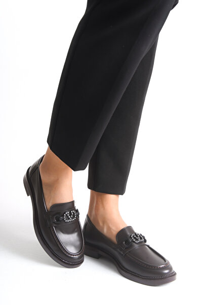 LEVONYA Чорні мокасини з пряжкою