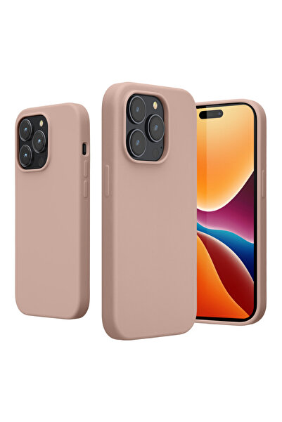 KWmobile Case for Apple iPhone 14 Pro, Silicone, Cream, 59073.10