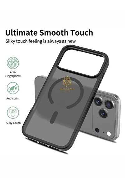 Massemr Apple iPhone 17 Pro Max Compatible Magsafe Magnetic Transparent Silicone Case – Premium Protection Cover