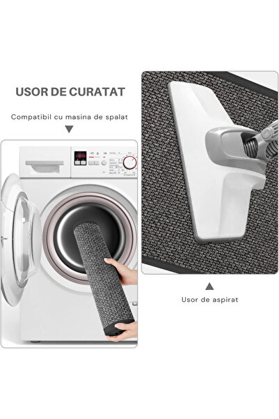 WEBYO Set of 2 Kitchen Rugs, Anti-Slip, Sleeper Type, Absorbent, Anti-Dirt, 45x70 cm/45x120 cm