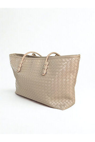 yako Lavia Women's Shoulder Bag – Knitted Pattern, Zippered, Inner Lining, 40×22×10 cm