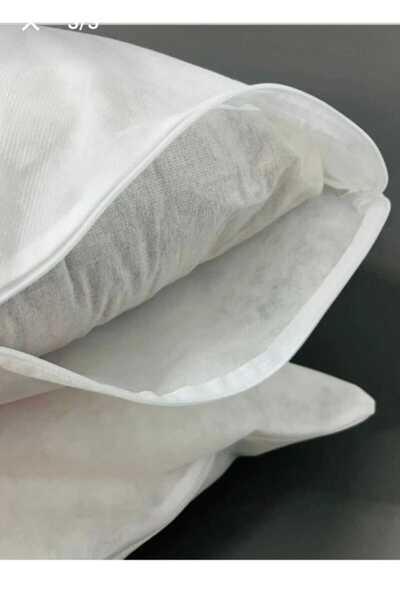 karanihome غطاء وسادة أبيض بسحاب
