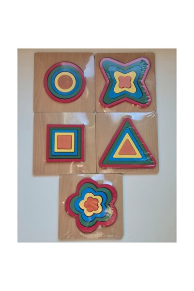 OEM Educational Wooden Games Set for Kids, Geometric Shapes, 3 Years