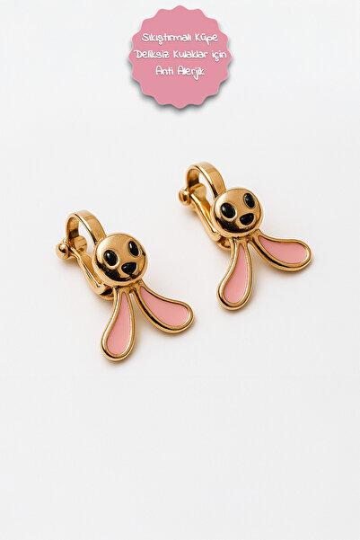 MakeWell Non Pierced Earrings Rabbit Design Pinch Earrings for Ear Without Holes