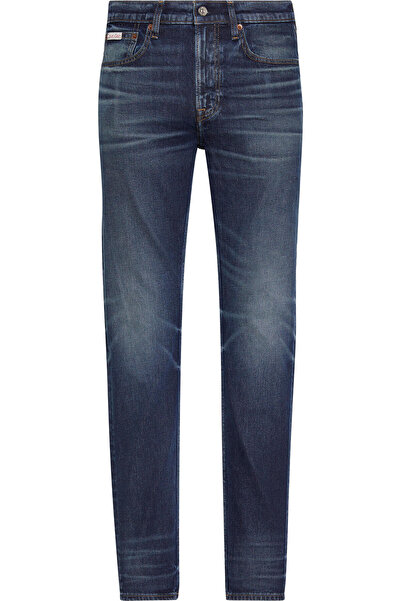 Calvin Klein SLIM TAPER DARK CRESCENT THERMO Mavi Erkek Kot Pantolon