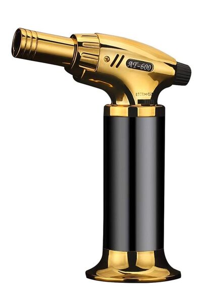 The comprehensive house ولاعة غاز البوتان قابلة لإعادة التعبئة - محمولة ومقاومة للرياح مع شعلة قابلة للتعديل للطهي والخبز والشواء