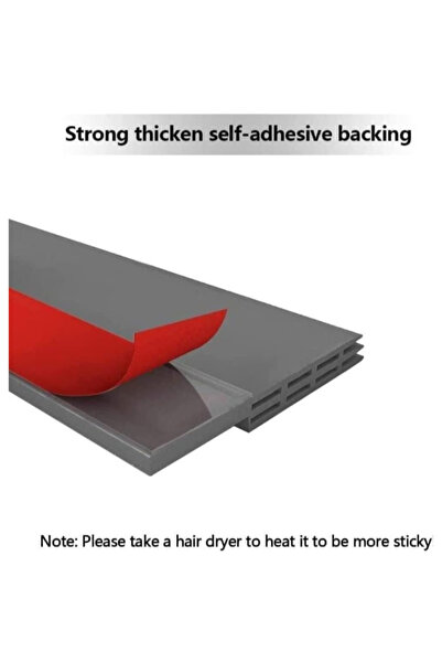 TEGRILO Door Draft Stopper, 2"W x 39"L - GREY