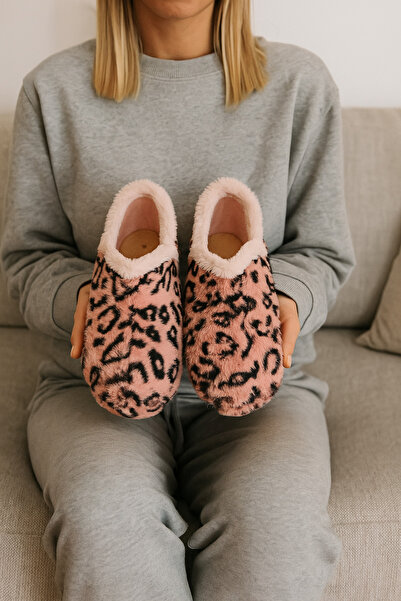 redtan Woman |   Leopard Patterned Slippers |   Home Boat |   Lightweight Slip Sole |   Home Shoes