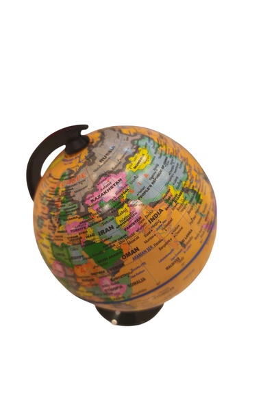 Globe Earth Brown with Stand In English Markings